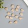 Decor for creativity plastic "Golden Heart in Pearls" set of 15 pcs 1.7x1.5 cm