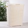 Babel basket with a lid, 60 l, 34 × 44 × 56 cm, ivory color