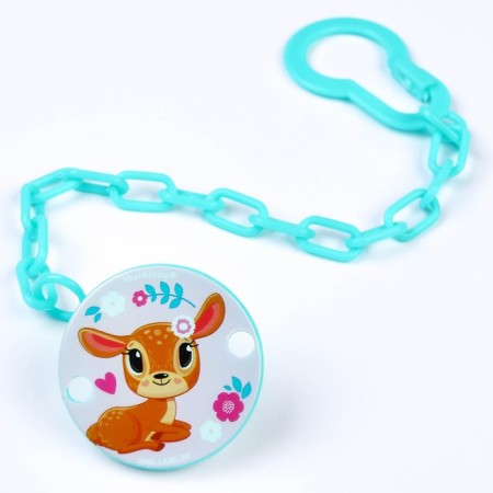 Holder for the nipple - dummies "Mom and kids: deer", on the chain-4