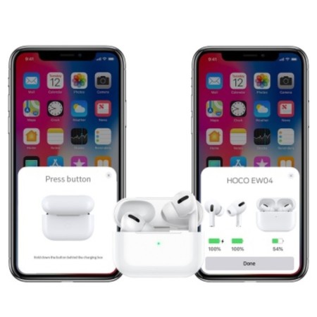 Hoco Ew04, TWS, wireless, vacuum, BT 5.1, 30/400 mAh, white-5