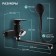 Bath mixer Zein Z4052, pour 30 cm, cartridge 40 mm, with shower set, black/chrome
