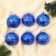 Set of balls plastic D-6 cm, 6 pcs "Star Night" blue