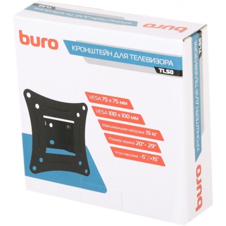 Buro TLS0 TV, up to 15 kg, 20-29 ", wall tilt, black-8