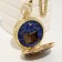 The clock is pocket, musical "Cosmos", quartz, d dial-5.9cm, chain L-36.5cm, gold