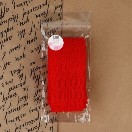 Capricon lace, 45 mm × 10 ± 1 m, red color-3