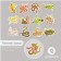 Stickers for creativity "Snake" embossing gold set 48 pcs 9x7x0.8 cm