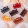 Hair crab "Double tooth" bow, 8 cm, mix
