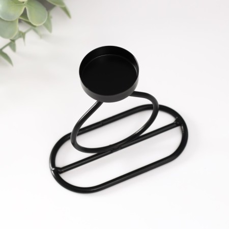 Summary Metal for 1 candle "bottle" d = 4 cm black 11x6x11.5 cm-5