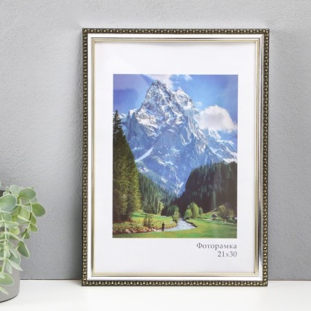 Photo frame Plastic "Kame" 21x30 cm, silver-1