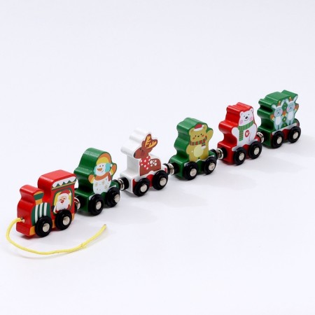 New Year's decor "Magic train" 36x5.4x1.6cm-1