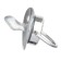 Nipple - Orthodontic dummy I love dad, with a cap, +6 months, white/silver, rhinestones