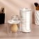 Organizer for cotton sticks and disks, with a lid, 3 sections, 14 × 14 × 13 cm, the color is transparent