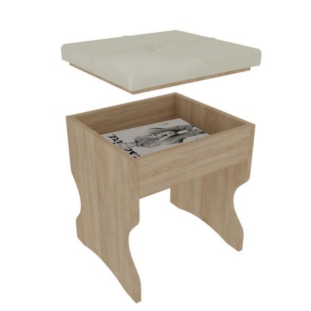 Pouff Victoria-1, 330x330x455, Dub Sonoma-1