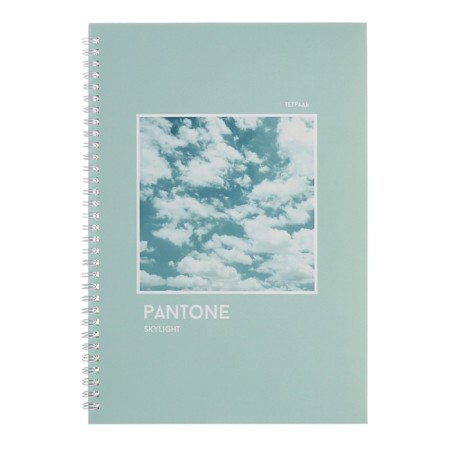 A4 notebook, 60 sheets in a cage on the crest "sky", cover coated cardboard, matte lamination, block 60g/m2