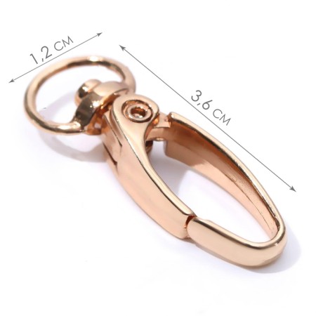 Metal carbine, 36 × 12 mm / 9.5 × 1.4 mm, 5 pcs, gold color-1