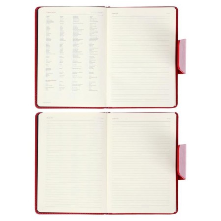 Deliciper of Leduced A5, 160 Prestige sheets, solid cover, artificial leather, magnetic straps, red-7