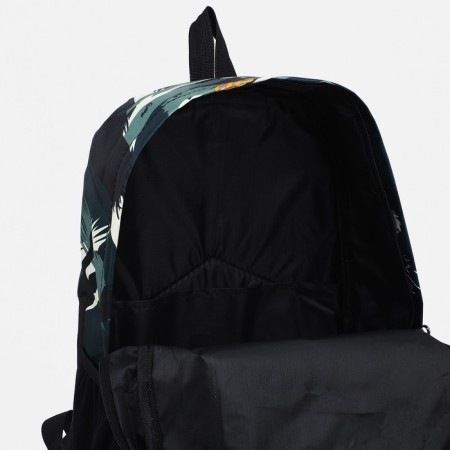 A backpack with a zipper, 3 outer pockets, green color-5