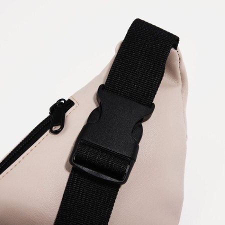 Lightning waist bag, external pocket, beige color-3