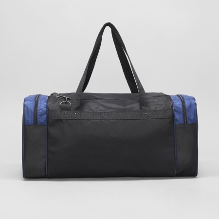 Road bag, 3 parts on lightning, external pocket, long belt, black/blue color-2