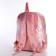 Youth backpack on lightning from textiles, pink color
