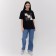 Female T-shirt, black color, ONE SIZE (42-46)