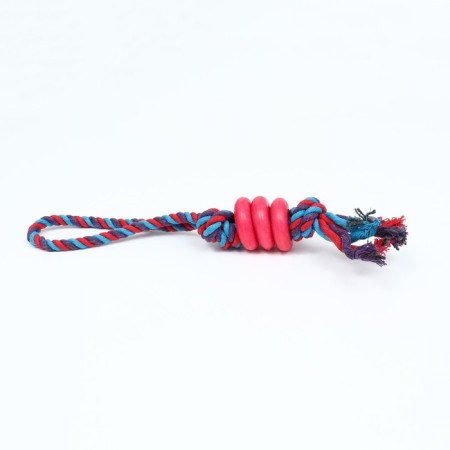 Cable toy "Knot with rings", up to 90 g, mix of flowers-2