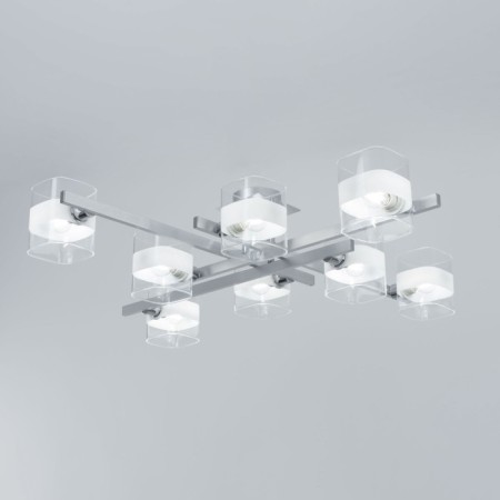 Ceiling CITILUX CULCH “VIRTA” CL139280, 86x86x1.5 cm, 8x60W, E14, gray color gray-10
