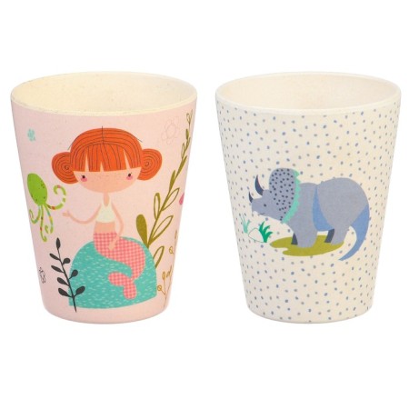 Bamboo children's glass, 250 ml., Color and pattern mix-3