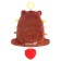 Suspension with a “Bear” teething, rustles, rattles, brown