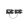 Pecado BDSM bracelets, two straps, genuine leather, black