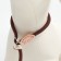 Ling-leather 150 cm x 6 mm, polyester and genuine leather, brown