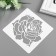 Stencil plastic "Bun Rose" 15x15 cm