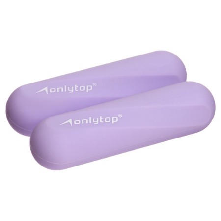 ONLYTOP dumbbells for universal burden, 2 pcs., 0.5 kg, purple color