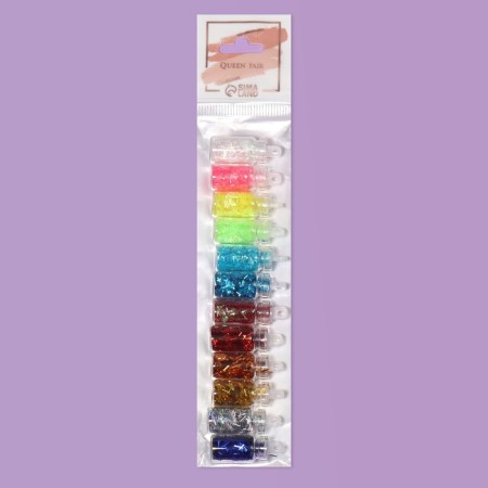 Jerk for decor, 12 bottles, multi -colored-2