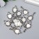 Decor Metal for creativity "Hand mirror" silver G141B561 2.9x1.3 cm