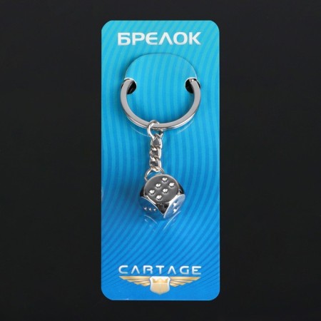Cartage keychain, "bone for luck", chrome-1