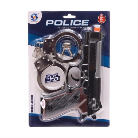 Set of a police "investigator", with metal handcuffs, light effects-7