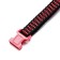 Textile collar with bow and tambourine, 30 x 1 cm, red
