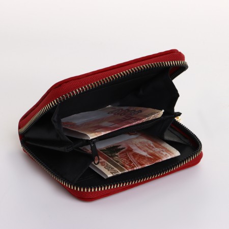Women's wallet with lightning, red color-4