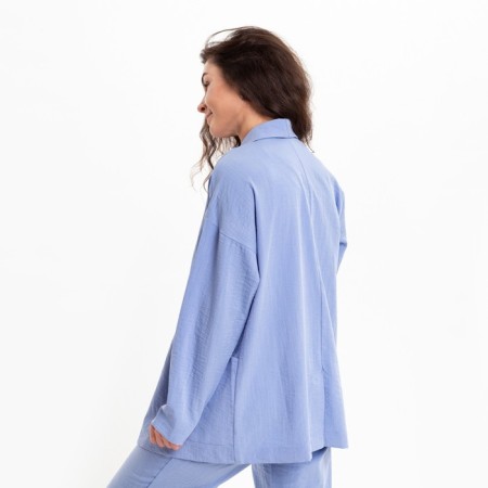 Women's everyday set (jacket and trousers), blue, size 44-5