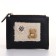 Women's wallet on the button, black color