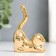 Souvenir Ceramics "Cat - Sucking" gold 5.5x2.4x7.8 cm