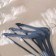 Shoulders - Wooden hangers Ladoom Brillant, 44.5 × 23 × 1.2 cm, 3 pcs, Blue Blue
