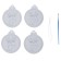 Christmas tree decoration for painting "Deer" 4 pcs., Brush