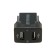 CARTAGE charger, 12-24 V, 2 USB, 4.2 A, voltmeter, black