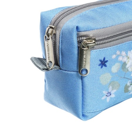 The pencil case is soft, 2 compartments, volumetric, 100 x 210 x 50 mm, Erichkrause Pastel Bloom, 61946-4