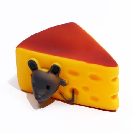 Игрушка пищащая "Мышкин сыр" для собак, 10.5 x 9 см-2