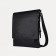 Male bag over the shoulder, Textura, artificial leather, black color