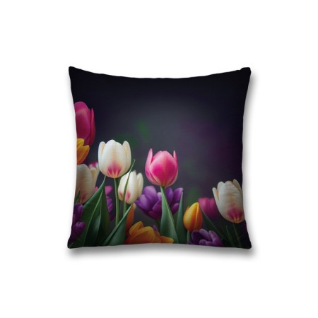 Decorative pillowcase "Spring tulips", on a zipper, size 45x45 cm