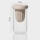 Glass glass with a lid and tube "Bjorn", 450 ml